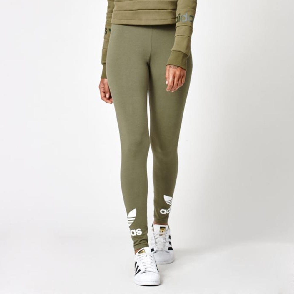 ADIDAS OLIVE GREEN LEGGINGS
